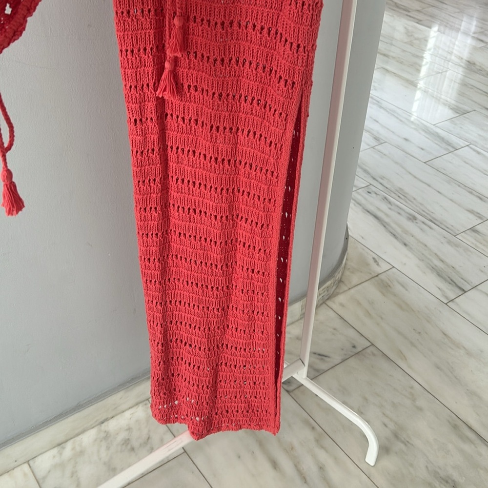 L*Space Coral Crochet Swim Set - Beach Vacation Dress - Picture 11 of 12